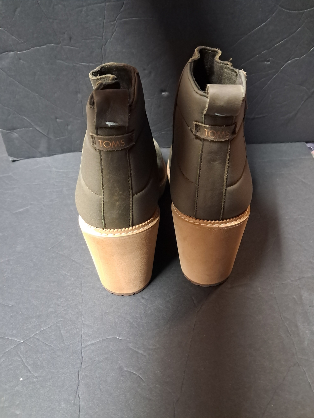 Womens Toms Raven  Wedge Bootie Olive Green